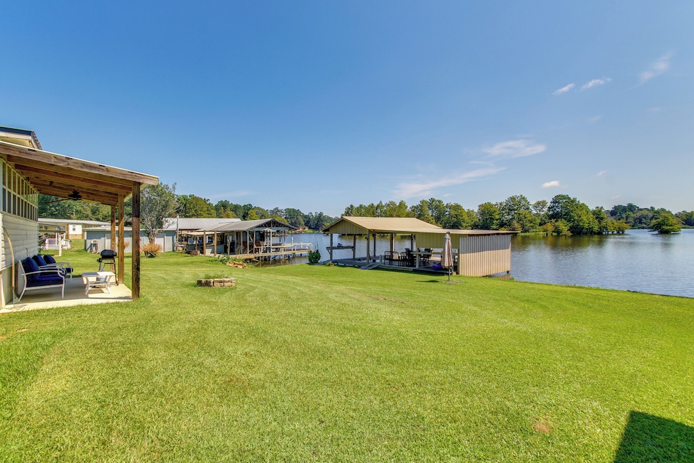 Private Dock + Fire Pit: Point A Lake Retreat!