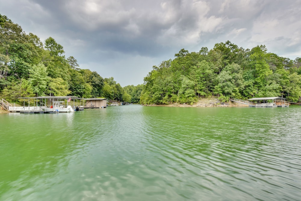 Dock & Hot Tub at Fair Play Hideaway!