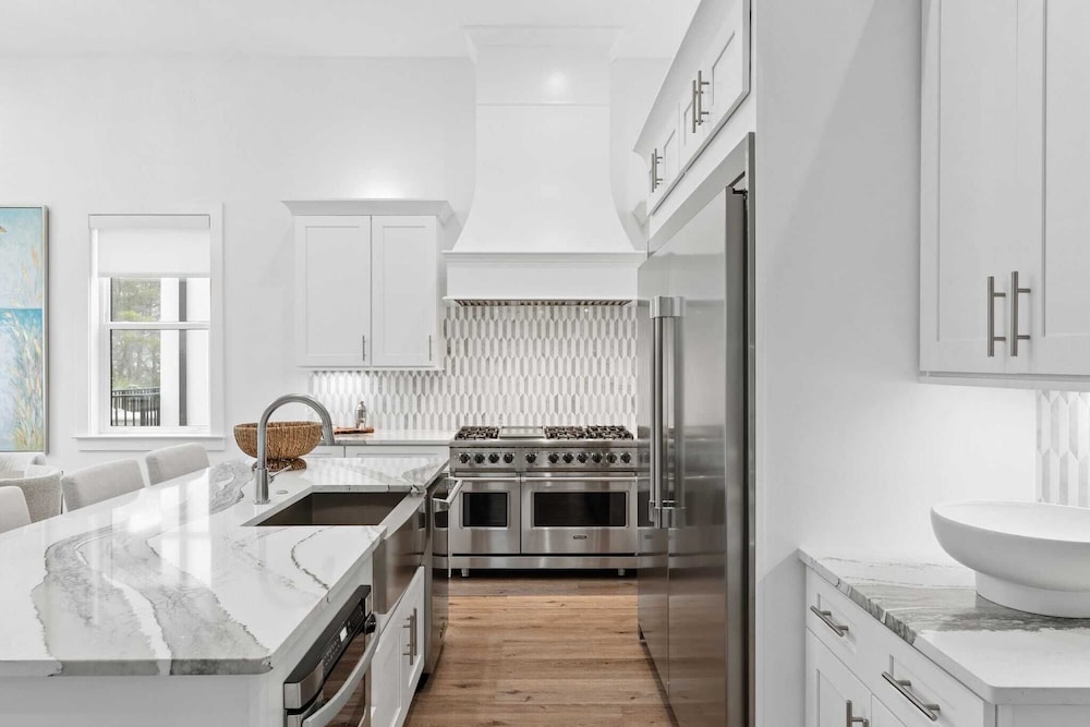 Luxe 30A Home w/ Pool, Outdoor Dining, Golf Cart, & Minutes to Beach