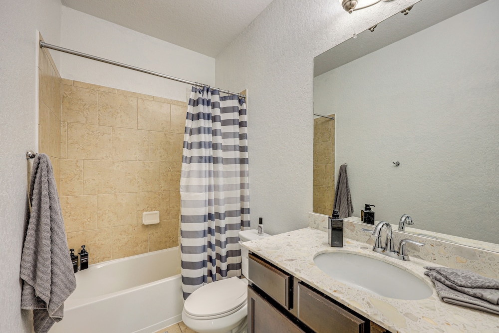 Pool Access & Fenced Yard: Modern San Antonio Gem