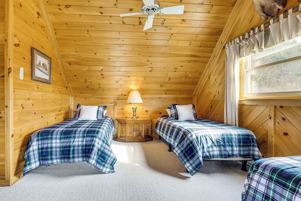 Log Cabin w/ Pond & Trail Access in Almond!