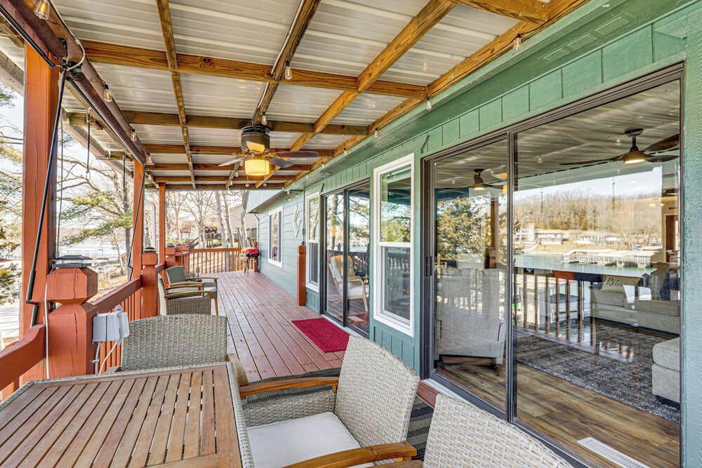 Central Waterfront Home w/ Dock in Lake Ozark!