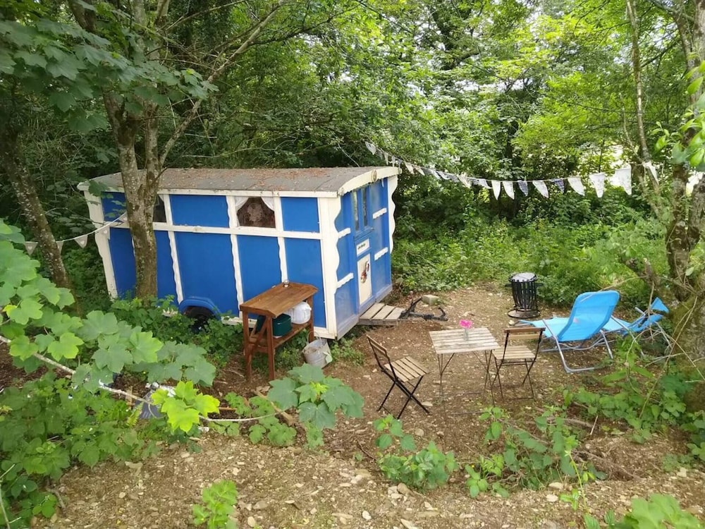 Pilgrims Shepherd's Hut - Goosewell Glynn Glamping view 2