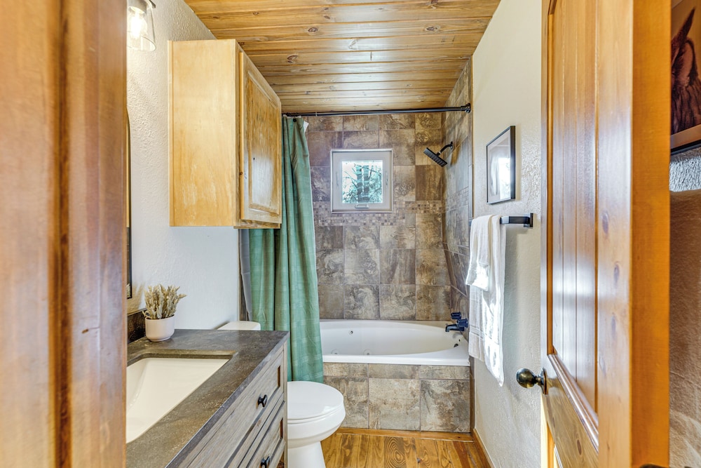 Hot Tub + Fireplace: Cozy Angel Fire A-frame Cabin