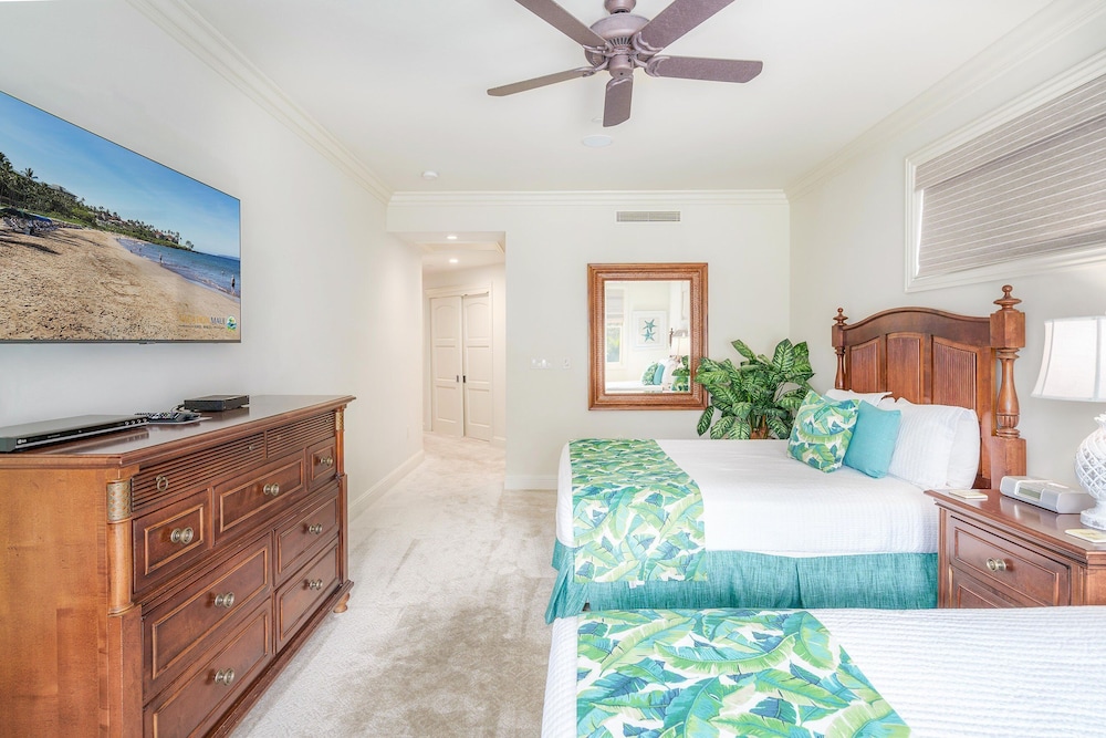 Luxurious Ho'olei 12-2, Lush View, Close to Pool, Sleeps 8 in Beds, Central AC!