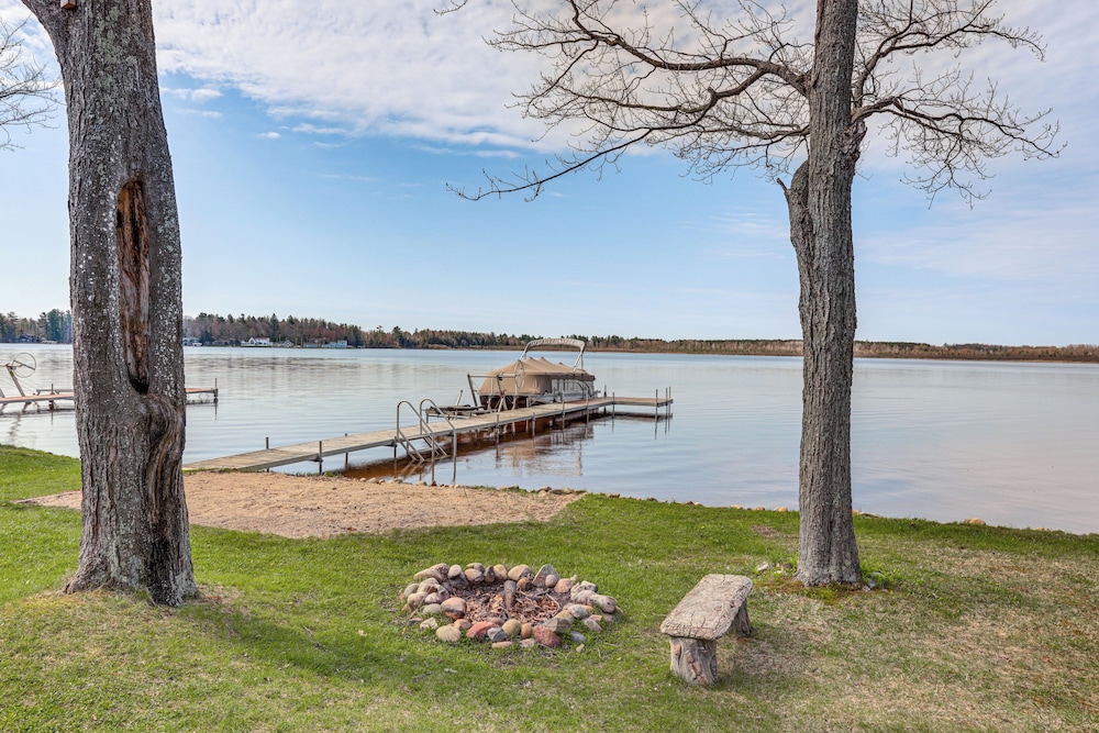 Dock & Views: Lake Mitchell Home in Cadillac!