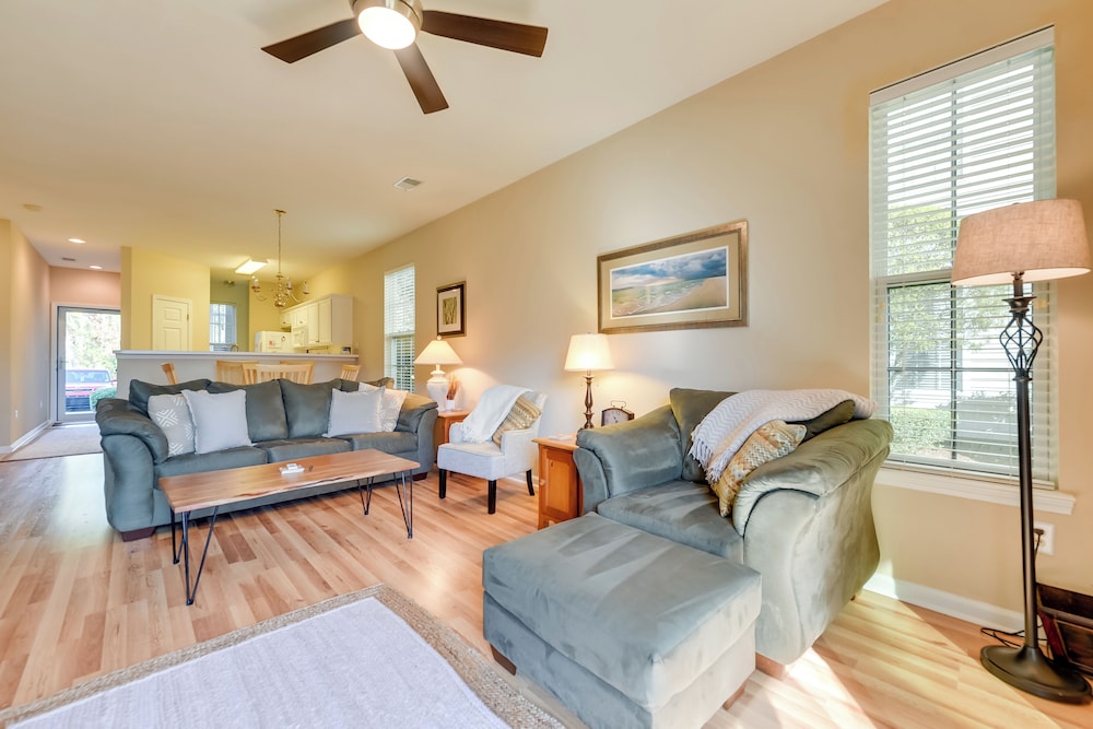 Pond Views & Community Perks: Sunset Beach Condo!