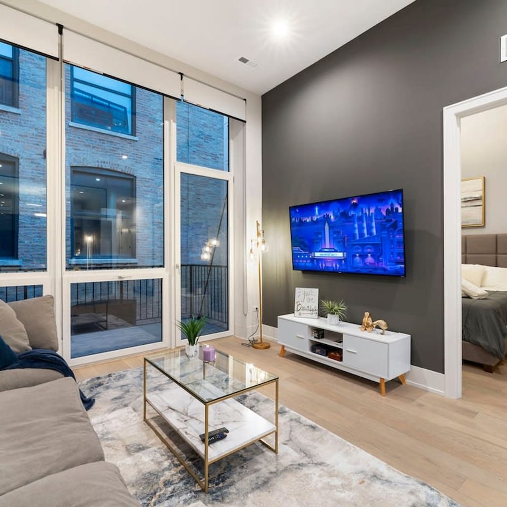 Chic River North Condo 2BR 2BA With Private Balcony