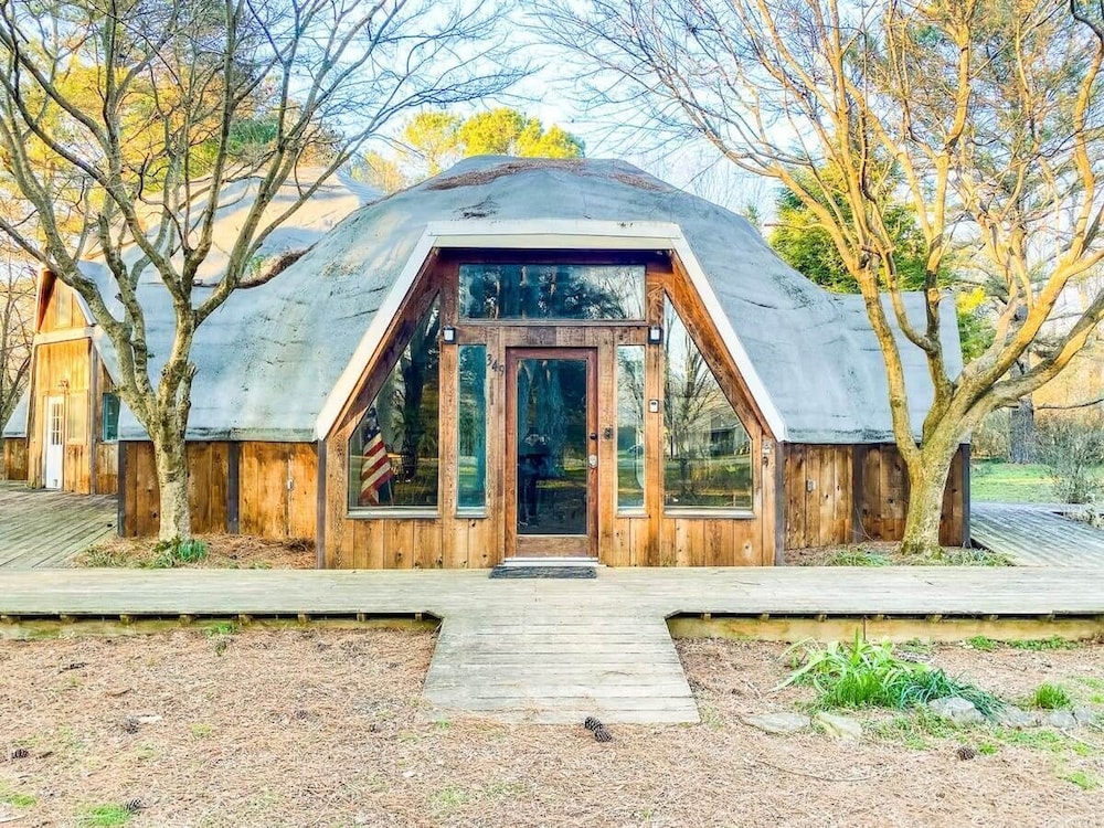 Bell Circle Eccentric Geodesic Dome-home