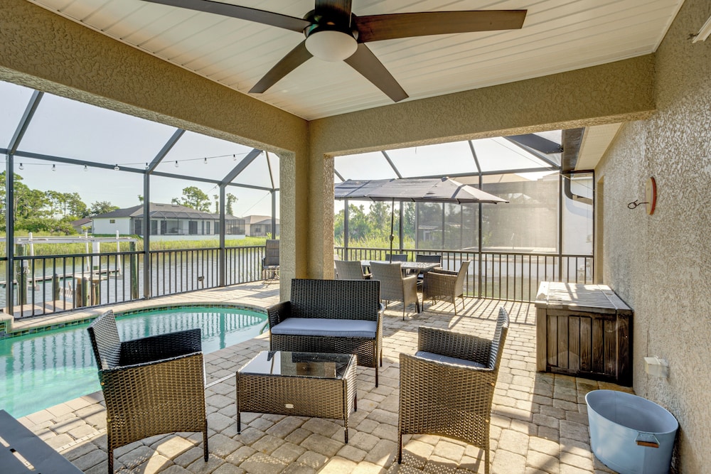 Port Charlotte Oasis w/ Boat Dock: Relax Poolside!
