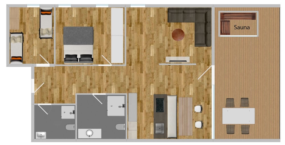Appartement Zentral mit Panoramasauna