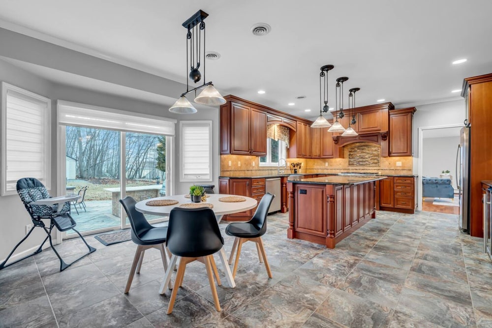 Family Getaway With Fireplace and Patio