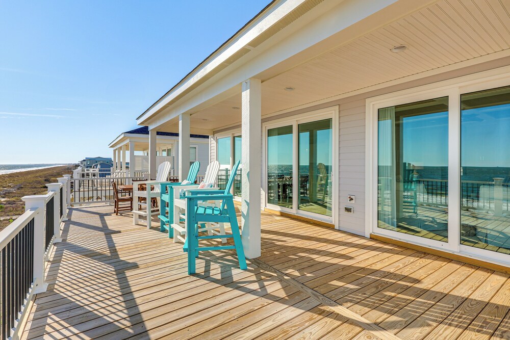Walk to Beach: Coastal Oak Island Gem w/ Elevator!