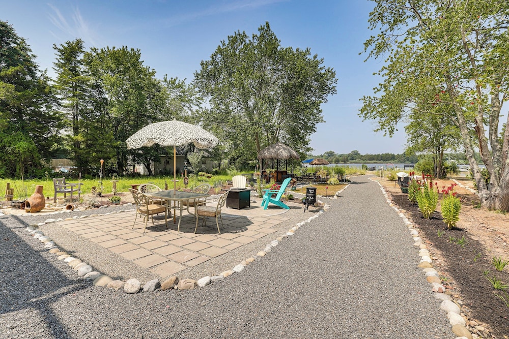 Dock + Backyard Bar: Spacious Barnegat Bay Retreat