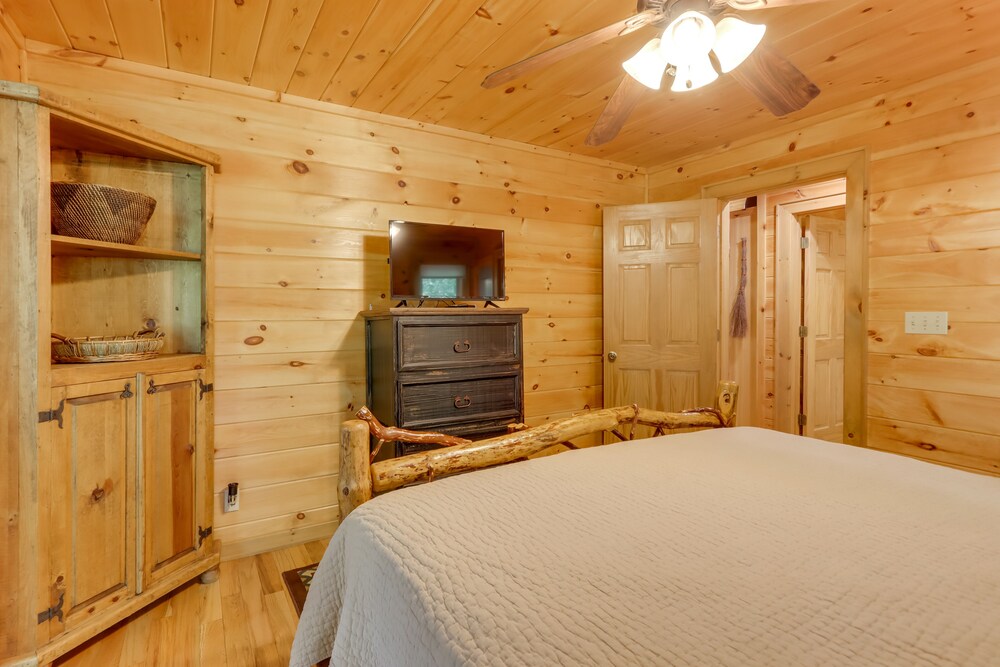 Blue Ridge Cabin Rental w/ Hot Tub & Creek Access! view 5