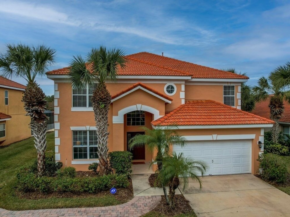 Six Bed Pool Villa In Resort -close To Disney! 6 Bedroom Villa