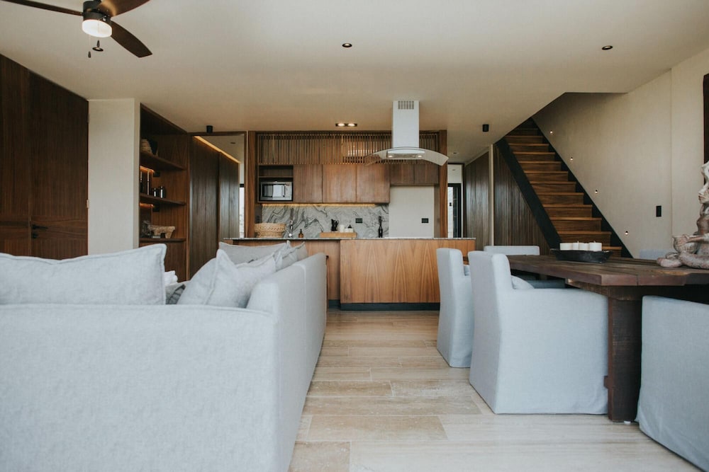 Modern Luxury 3BR Penthouse Aldea Zama Private Hot Tub Nature Vibes Wifi view 4