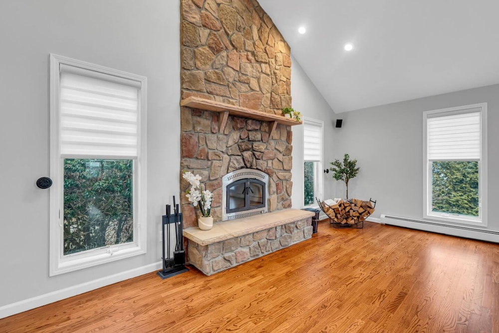 Family Getaway With Fireplace and Patio