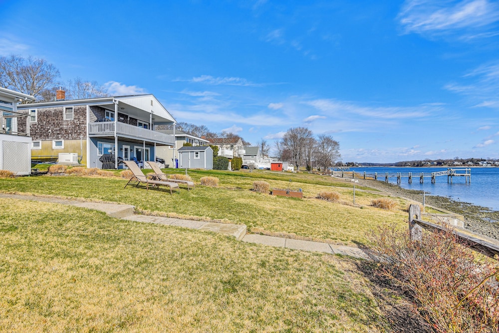 Dock, Sunrise View: Waterfront Home on Mt Hope Bay