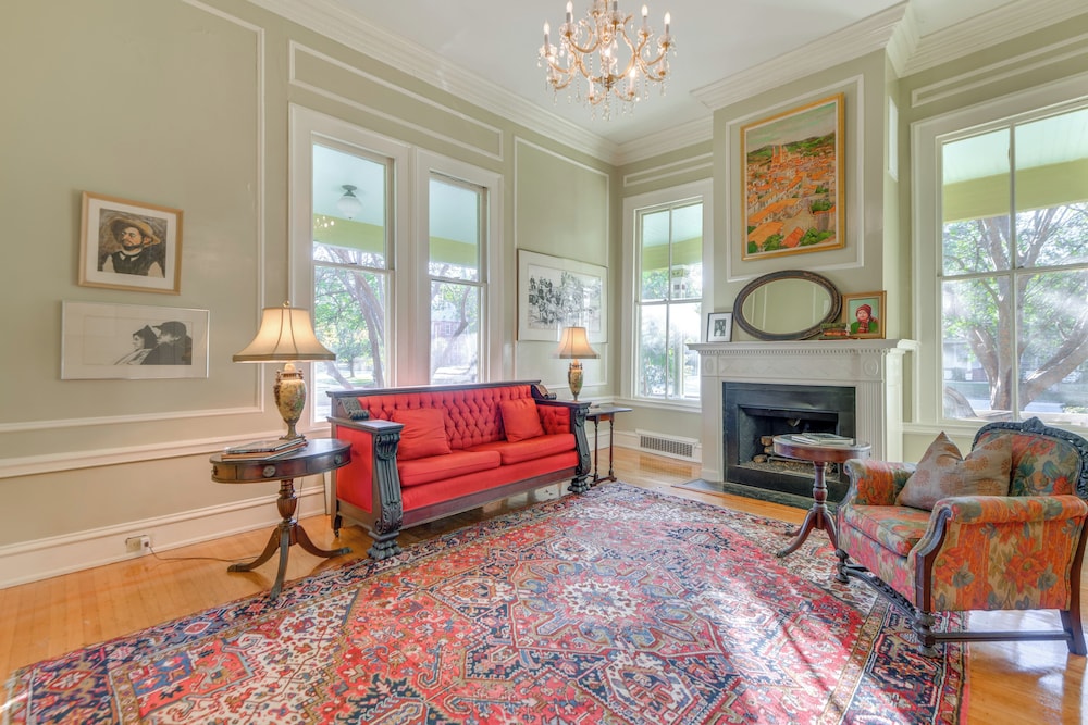 Ornate Victorian Home w/ Courtyard & Fire Pit!