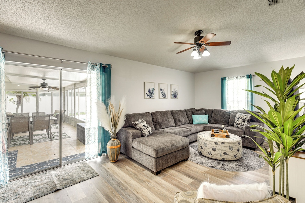 Palm Coast Comfort: Family Home w/ Lanai, Big Yard