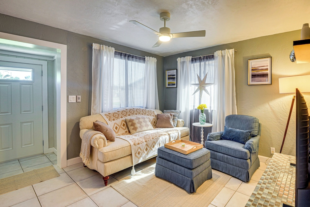 Steps to Sand! Ormond Beach Escape w/ Patio & BBQ