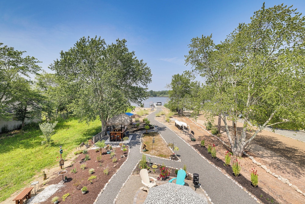 Dock + Backyard Bar: Spacious Barnegat Bay Retreat