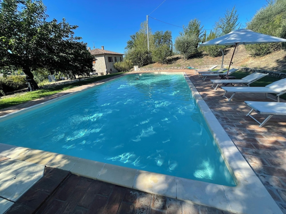Detached Villa With Games Room, Pool, and Panoramic Views in San Damiano