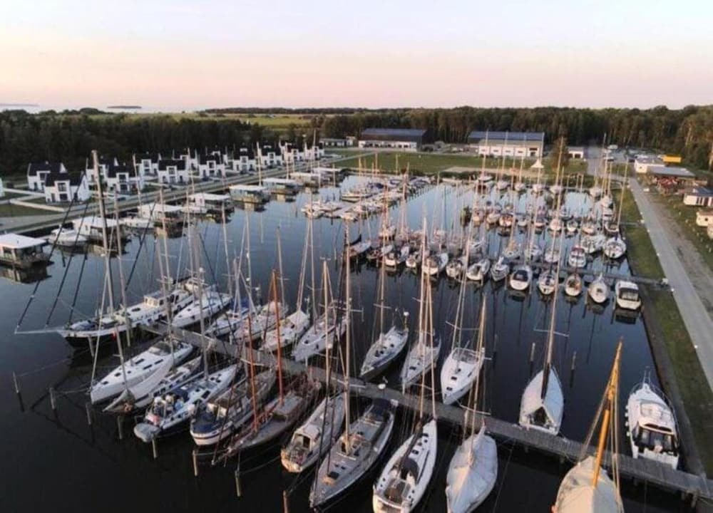 Houseboat in Peenemunde on the Baltic Sea