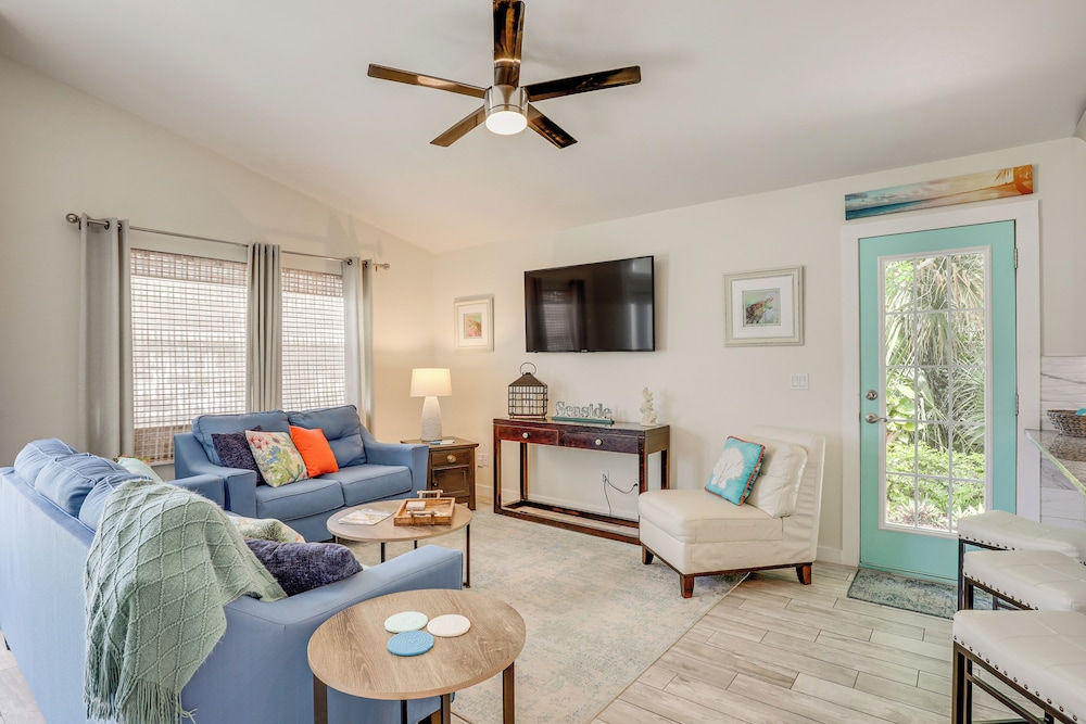 1 Block to Beach, Patio: Updated St Augustine Home