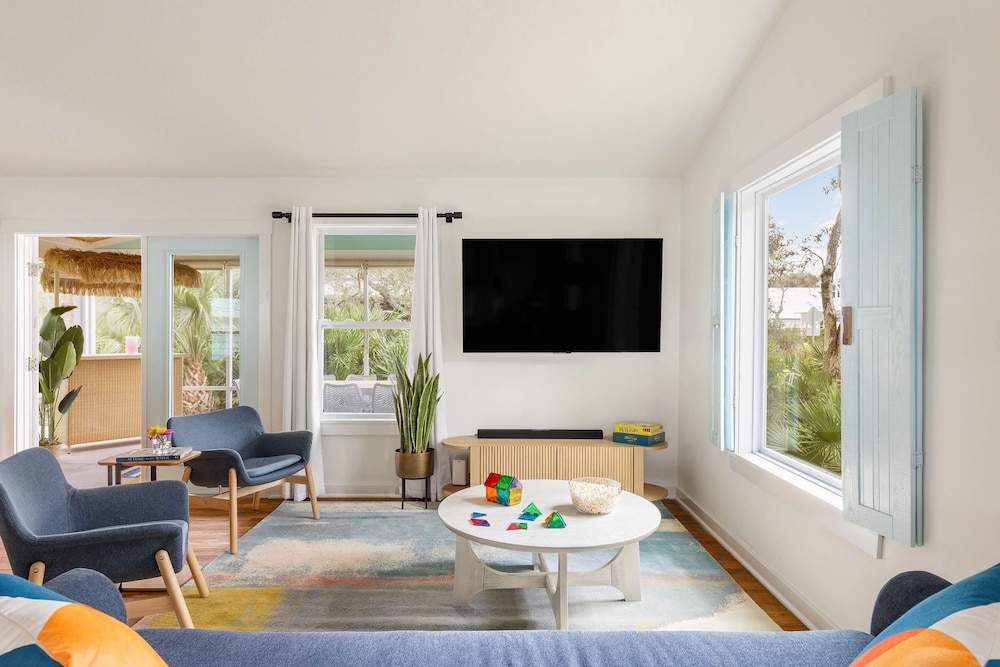 Haven Grove Beach Bungalow w Hot Tub Game Room Blocks From the Water