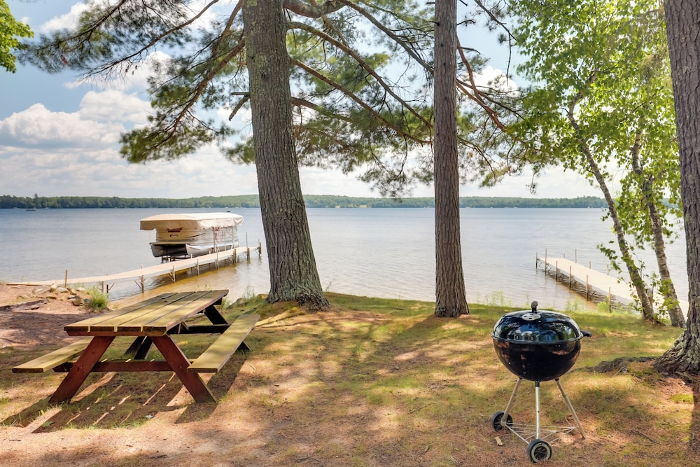 Dock + Views: Wooded Cabin on South Twin Lake