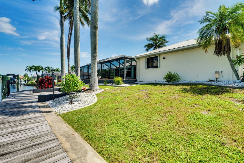Canal-front Gem w/ Lanai & Dock in Cape Coral