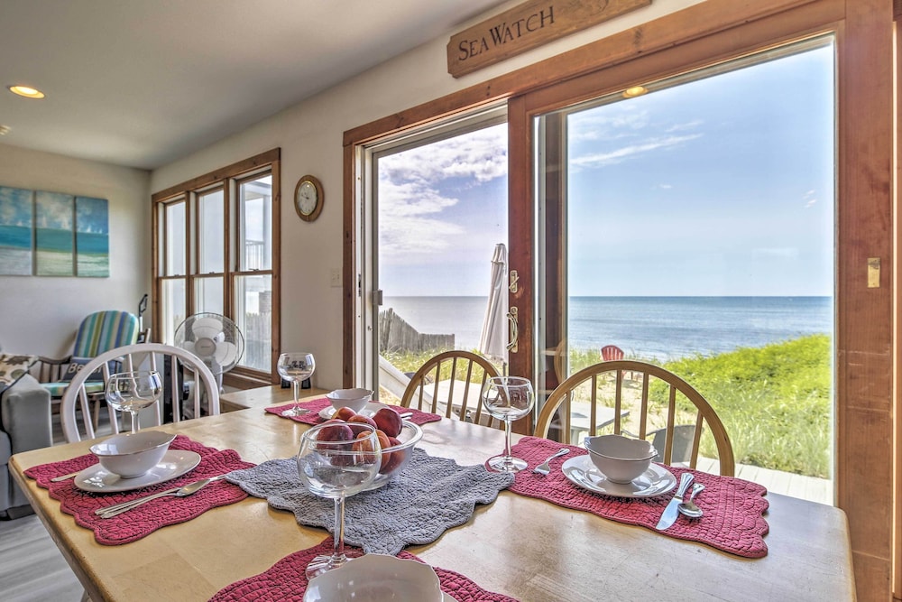 Fireplace + Sunroom! Oceanfront Cape Cod Cottage