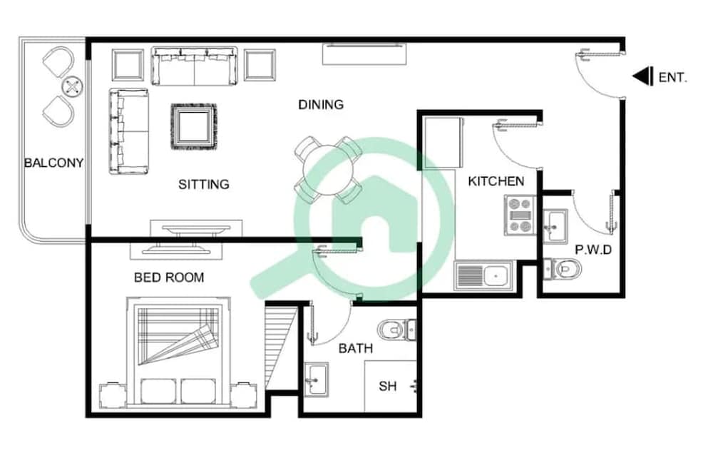 Modern 1-bed With Scenic Golf Course View