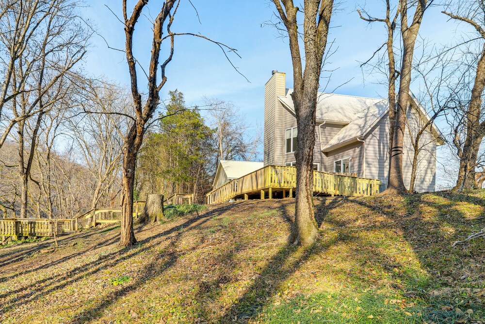 Steps to White River: Mountain View Home w/ Deck!