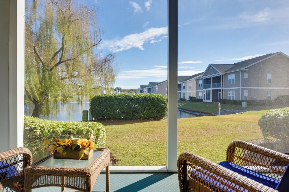 Pond Views & Community Perks: Sunset Beach Condo!