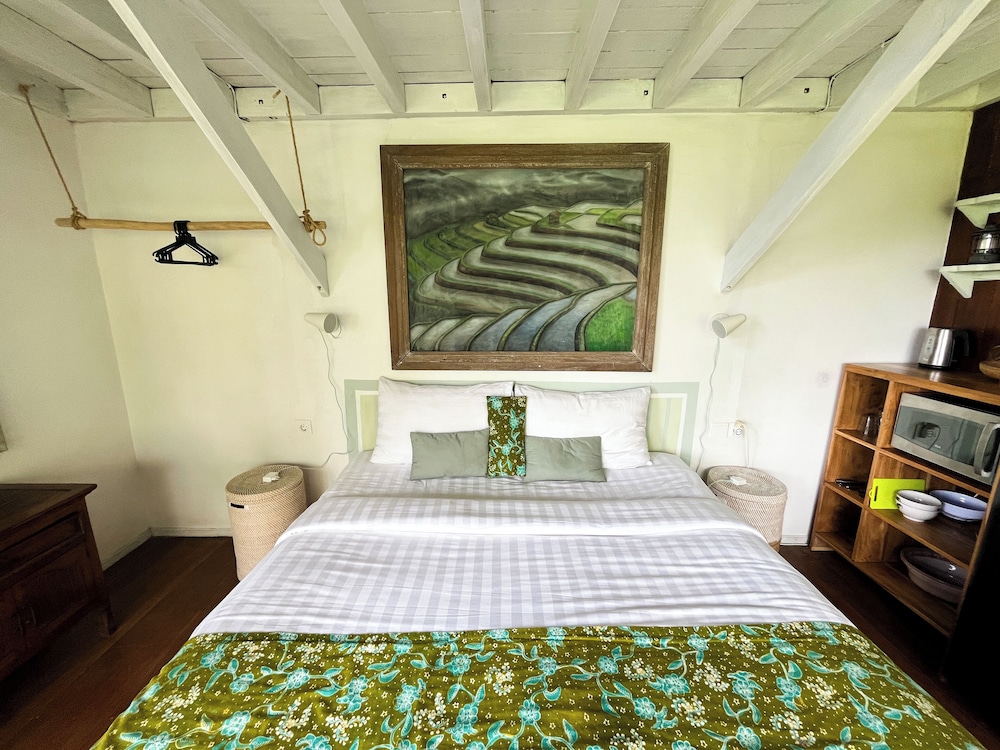 Frame Cabin with Endless Rice Field View