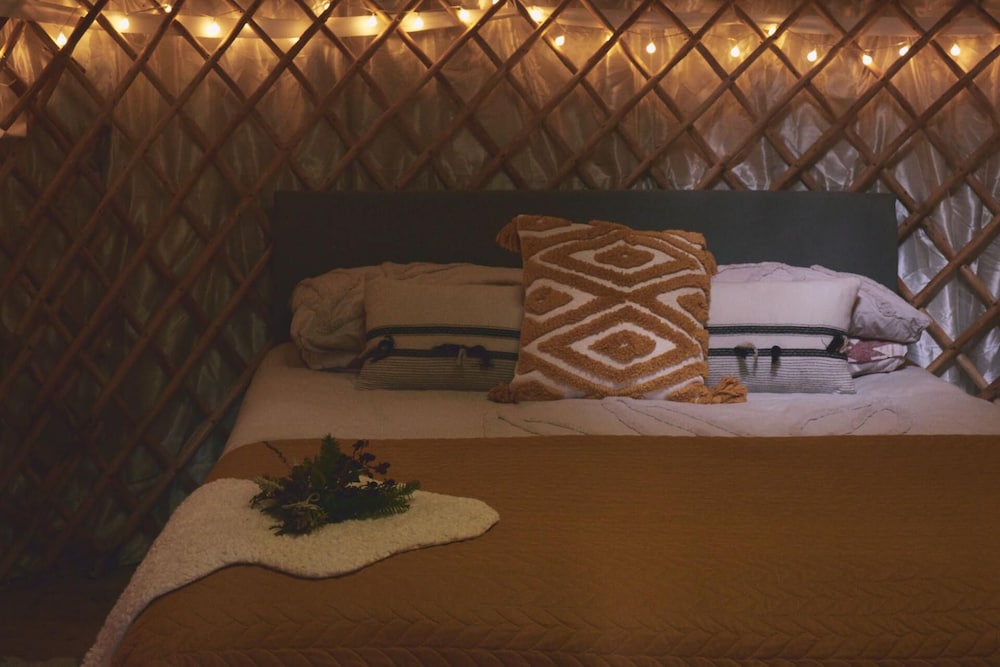 Mushroom Yurt set in 4 Acres of Woodland and Lakes view 5