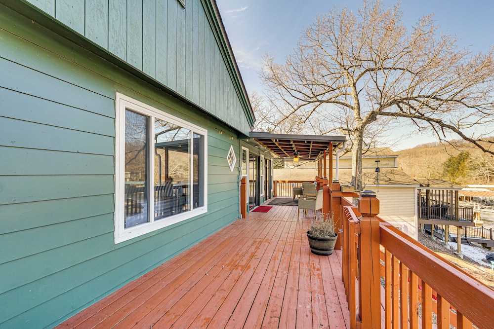 Central Waterfront Home w/ Dock in Lake Ozark!