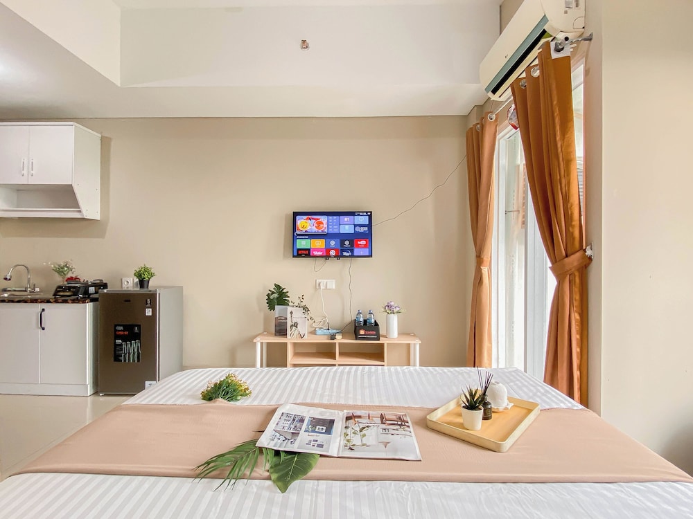 Neutral Minimalist Studio Apartment At Lrt City Sentul - Royal Sentul Park
