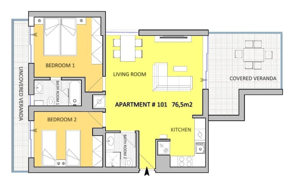 85 KAP - Stay Mythical Blue Apartment
