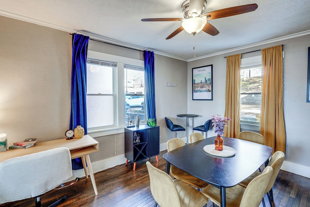 3 Mi to Dtwn: Omaha Escape w/ Game Room & Patio!