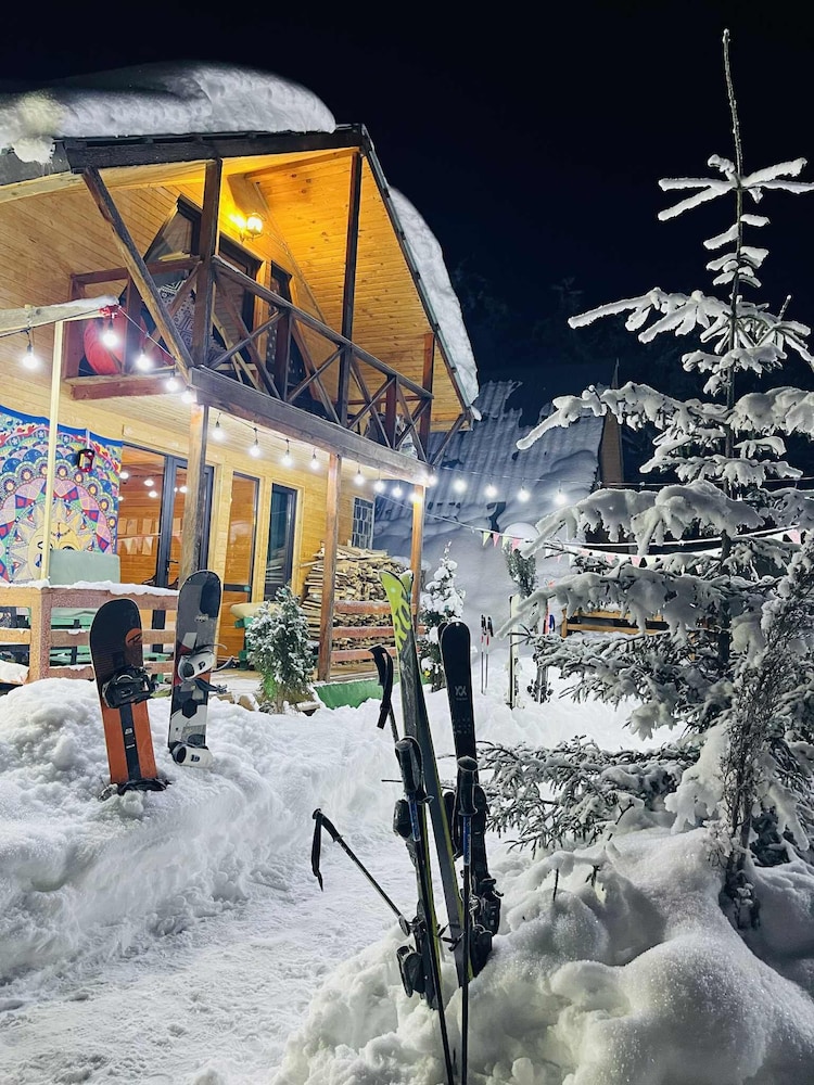 Wooden Huts in Mestia