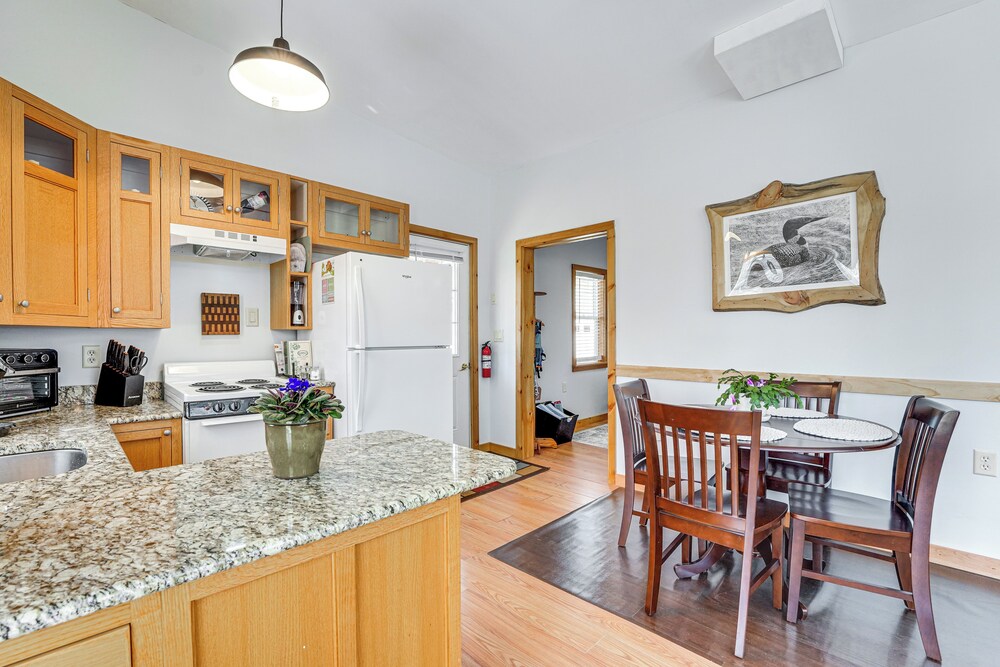 Private Dock & Deck: Tranquil Dam Pond Cottage!