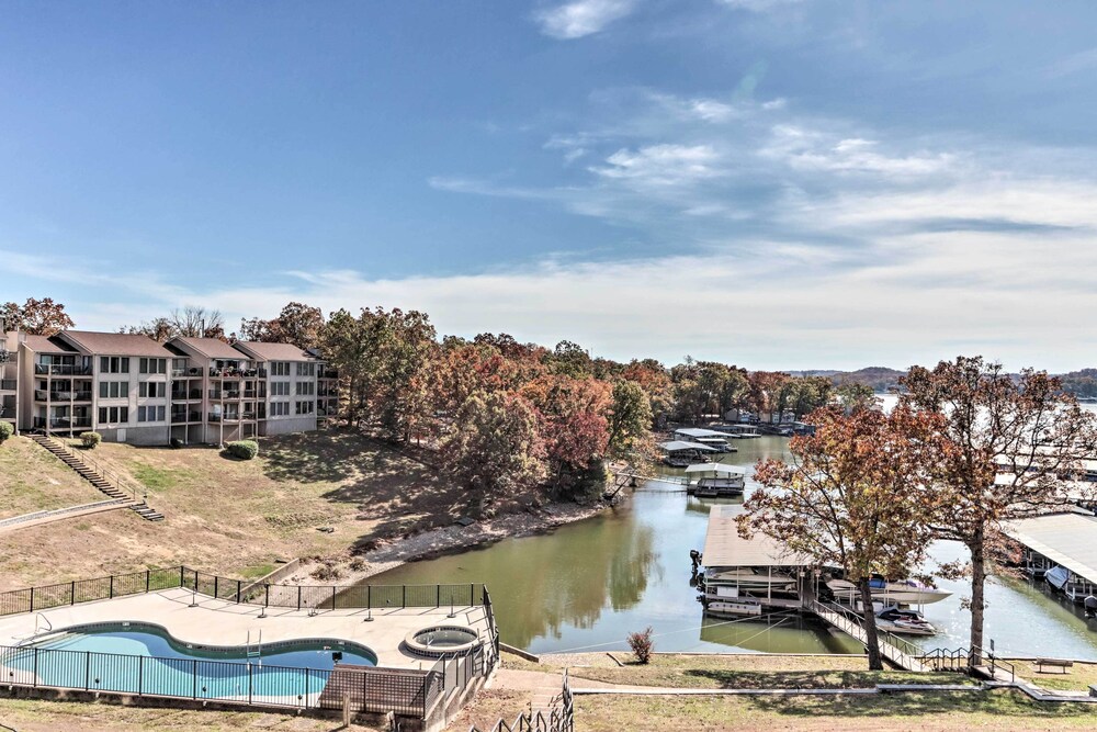 Fireplace & Water Views: Lake Ozark Condo! view 3