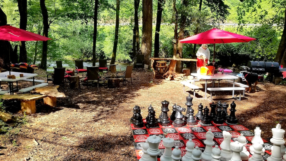 Bear Creek Lodge and Cabins in Helen Ga - Pet Friendly, River on Property, Walking Distance to downtown Helen