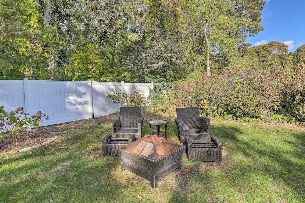 Fire Pit, Spacious Yard: Hyannis Vacation Rental