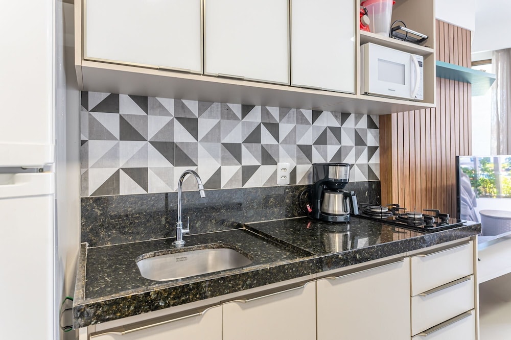 Flat beira mar-Com Churrasq-SH133