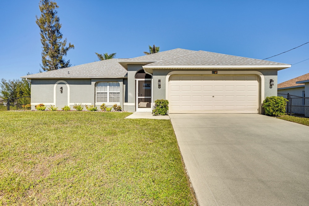 Patio, Dock + Canal Access: Cape Coral Home!